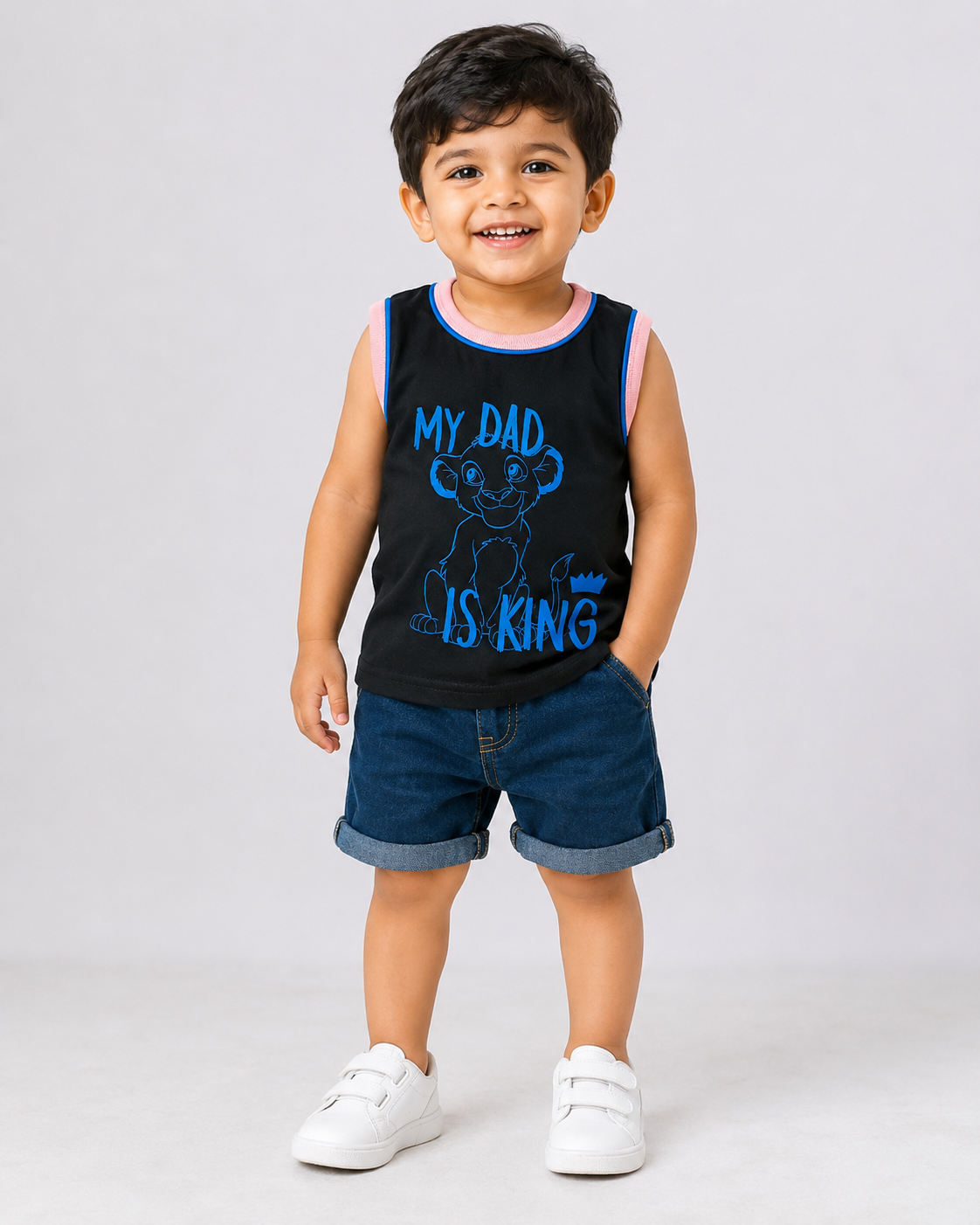 Boy's Sleeveless T-Shirt Combo no 35 (Pack of 5 pieces)