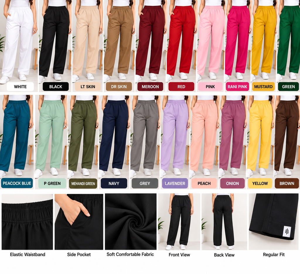 Women's cotton straight pant