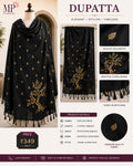 Handloom linen black dubatta