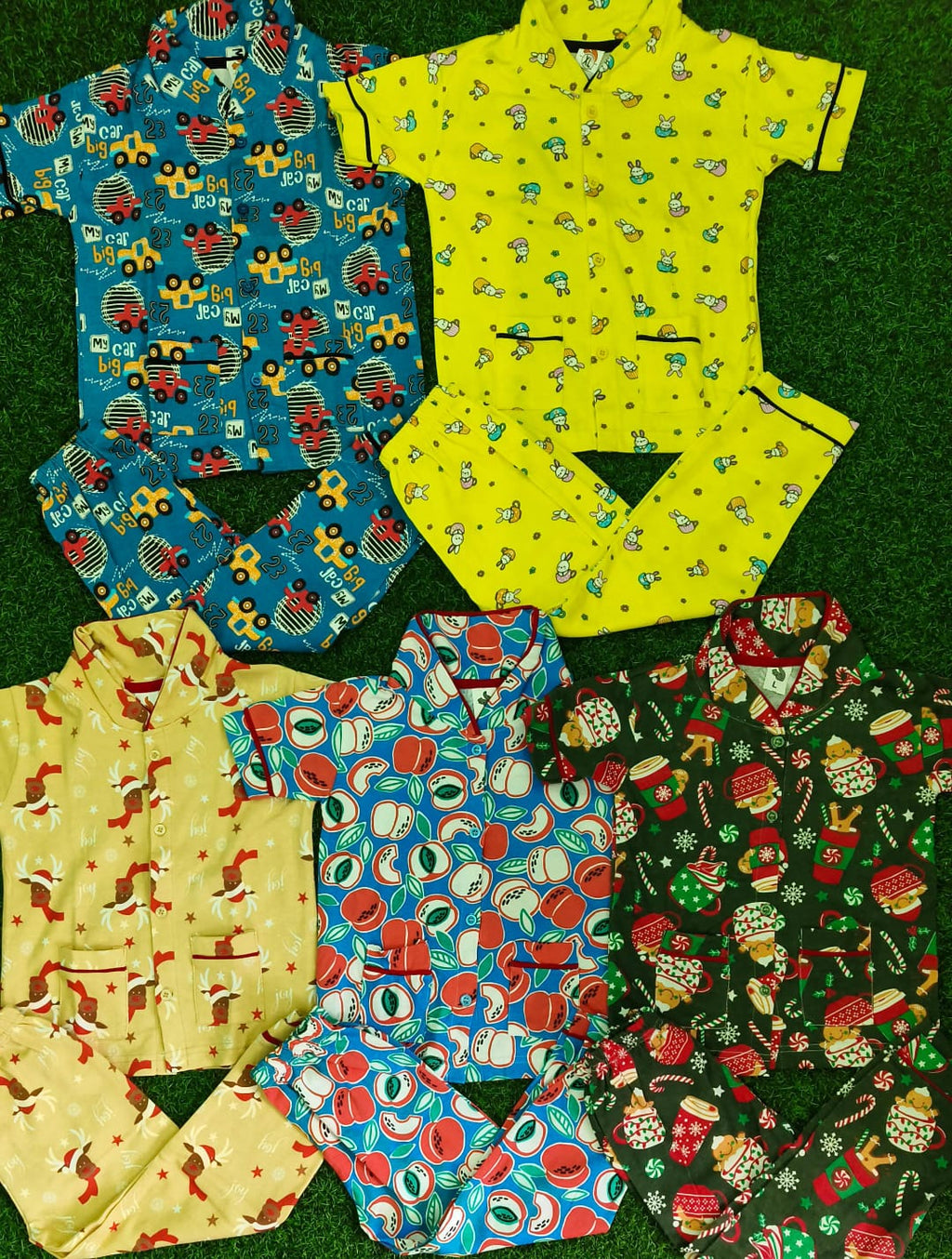 Unisex Kids’ Half-Sleeve Night Suit | Combo No 14