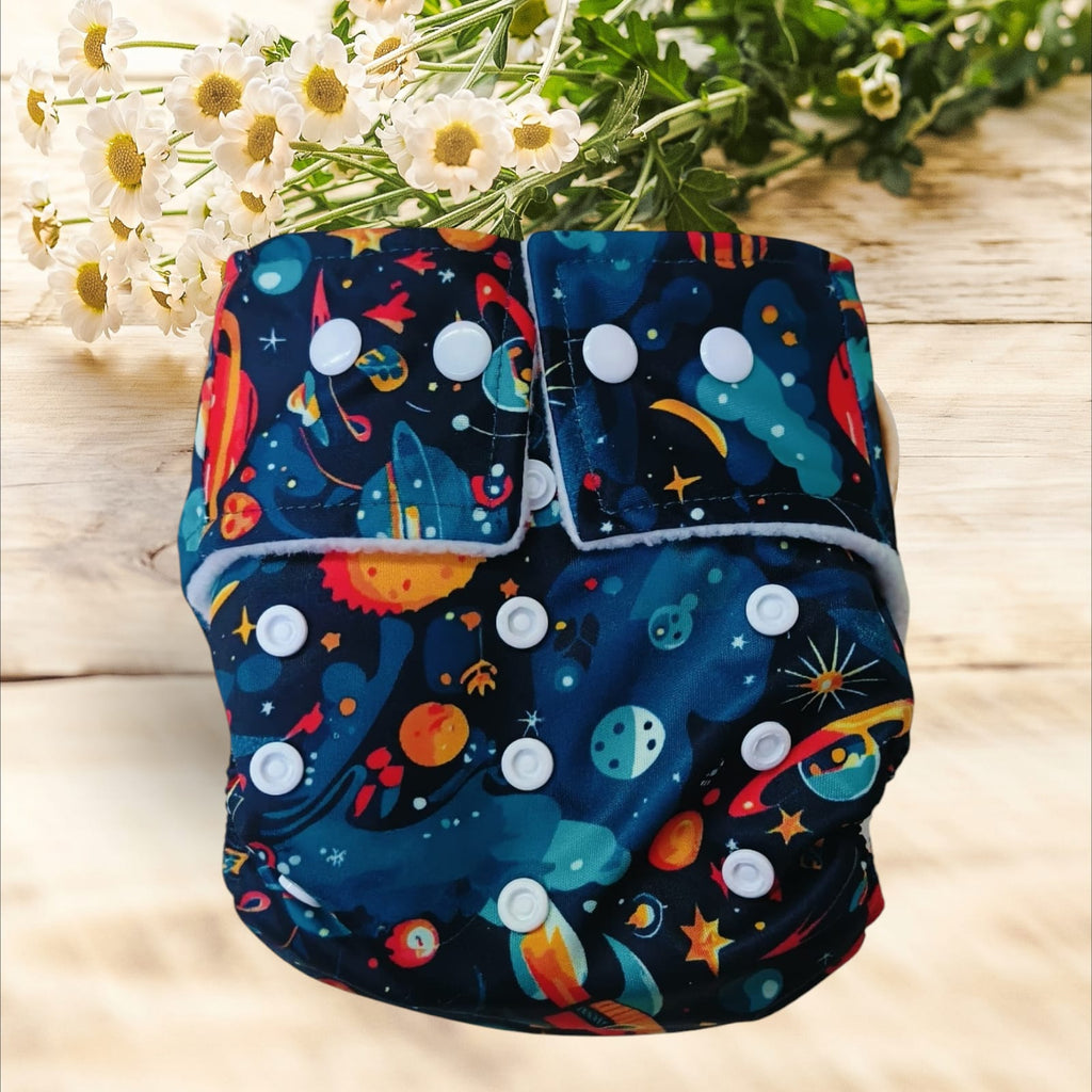 Organic Cotton Reusable Cloth Adjustable Diaper with Pad