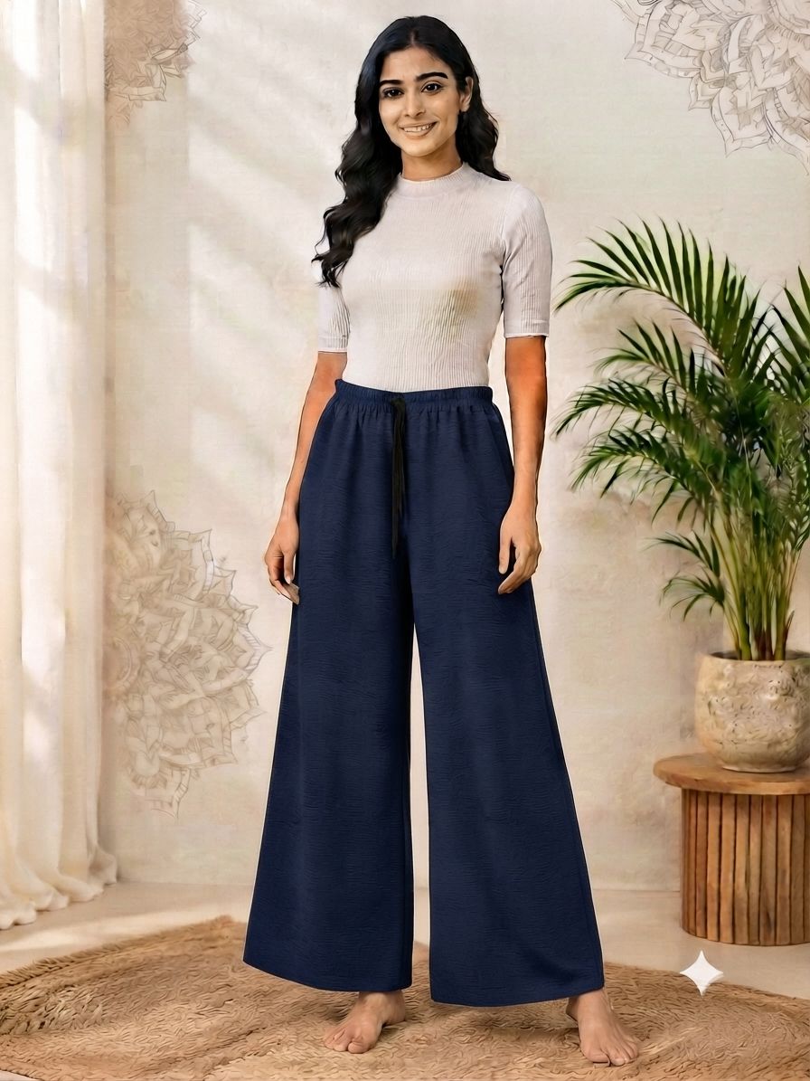 Scrumble fabric plazoo free size upto xxl with rope