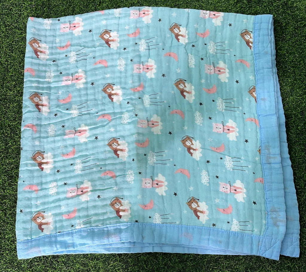Baby crinkled 6layer muslin blanket
