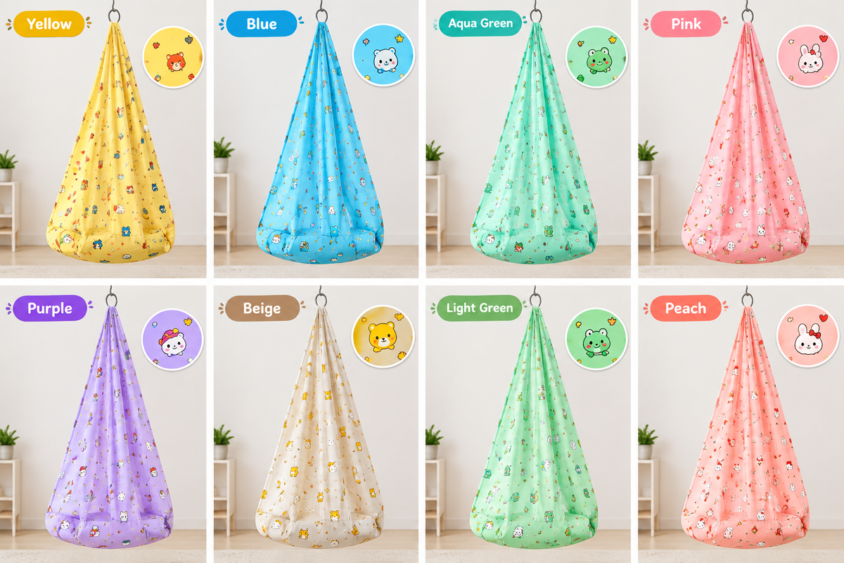 Baby cradle thottil 3.5 meter breathable organic cotton