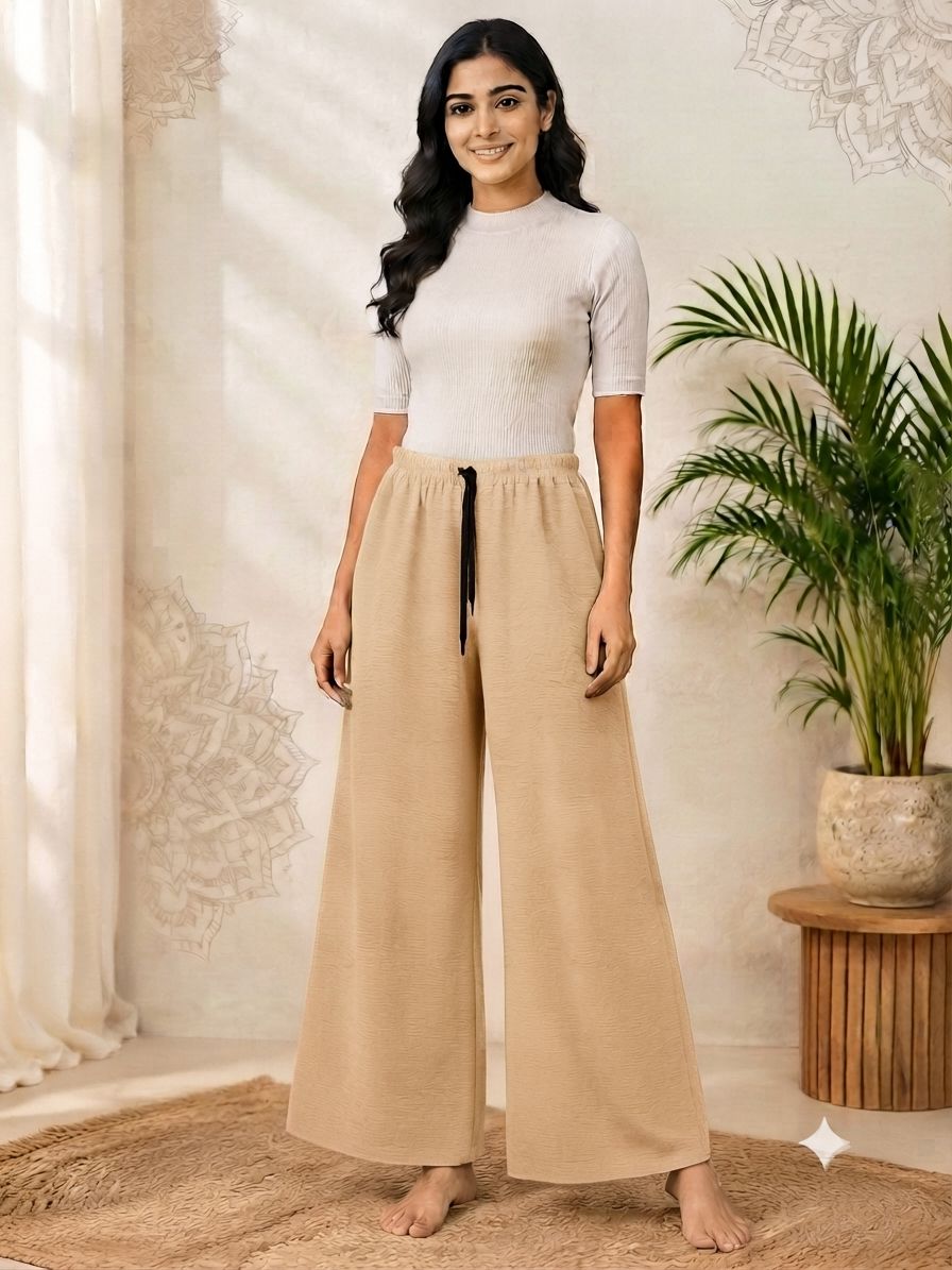 Scrumble fabric plazoo free size upto xxl with rope