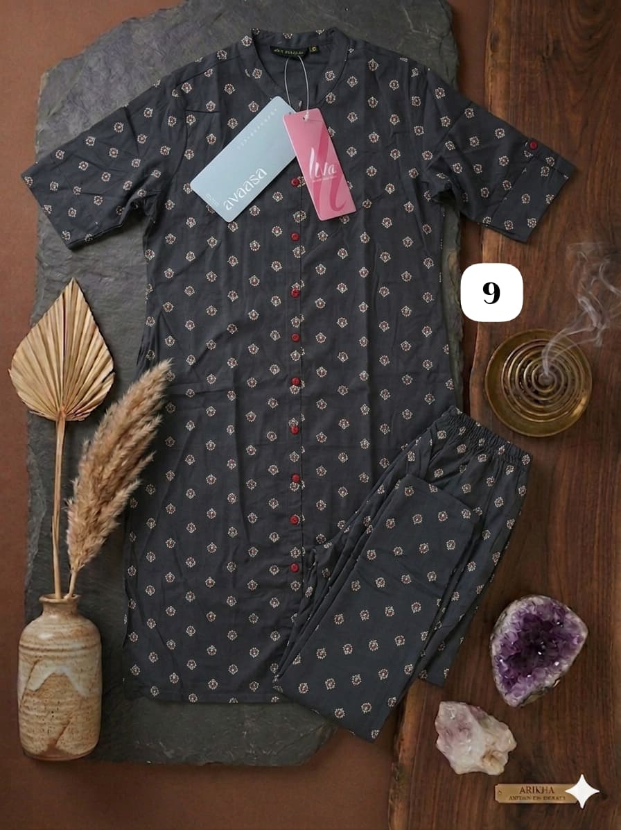 Avaasa Brand Kurti Co Ord Set