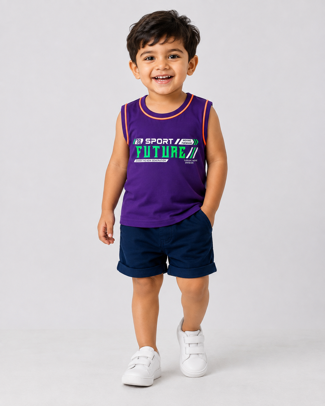 Boy's Sleeveless T-Shirt Combo no 35 (Pack of 5 pieces)