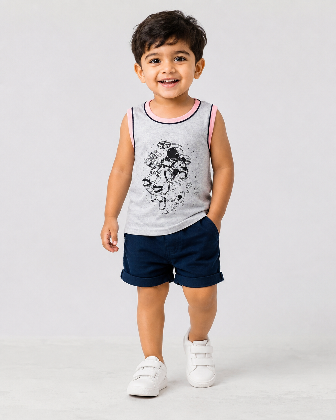 Boy's Sleeveless T-Shirt Combo no 35 (Pack of 5 pieces)