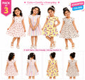 Branded Baby Girls' Frocks | Combo No 8 (Pack of 3 pieces)