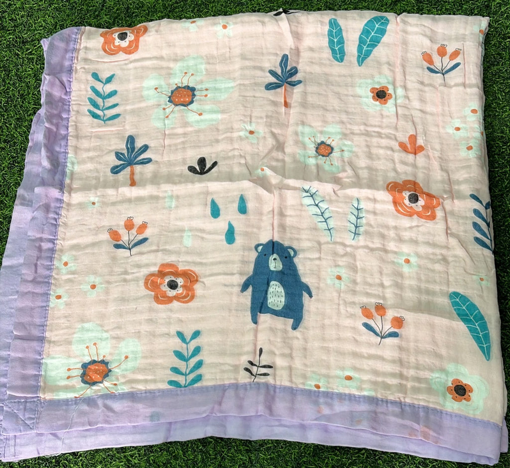 Baby crinkled 6layer muslin blanket