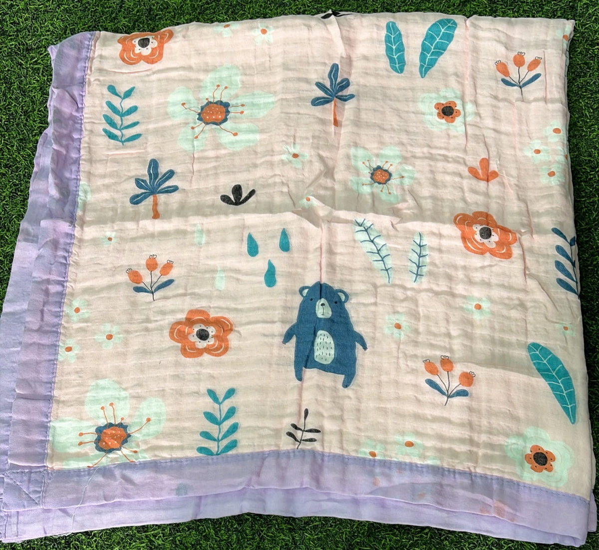 Baby crinkled 6layer muslin blanket