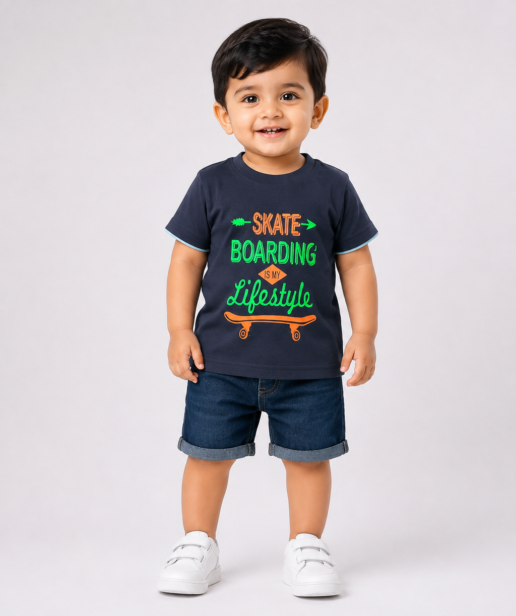 Boy's T-Shirt - Combo No 33 (Pack of 5 pieces)