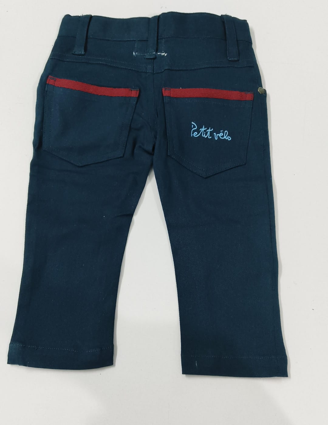 Infant branded organic jeans only single colour
