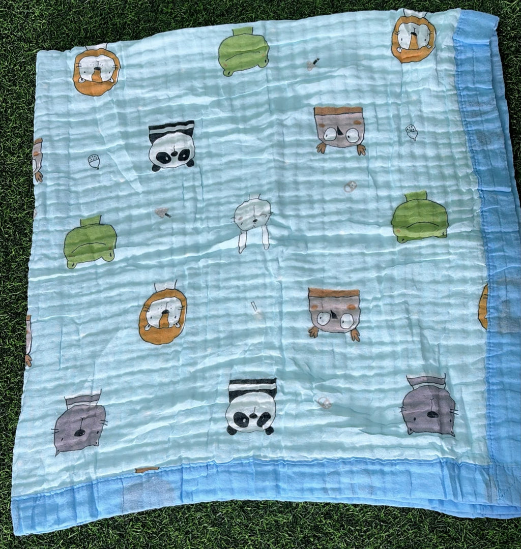 Baby crinkled 6layer muslin blanket