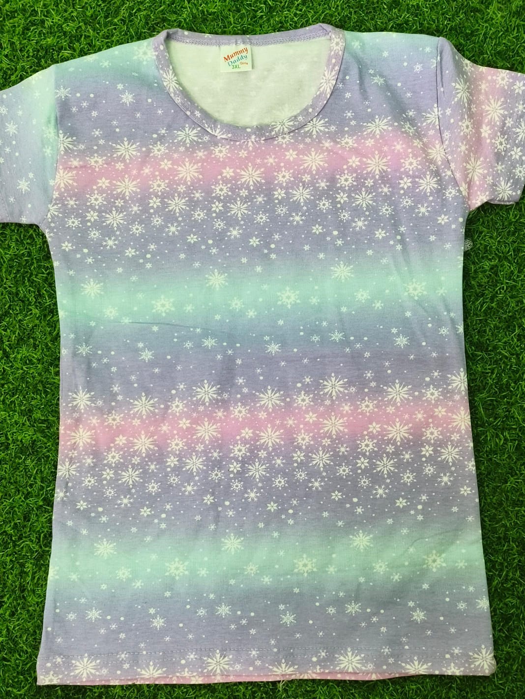 Girls' Round Neck AOP Tshirt | Combo No 15