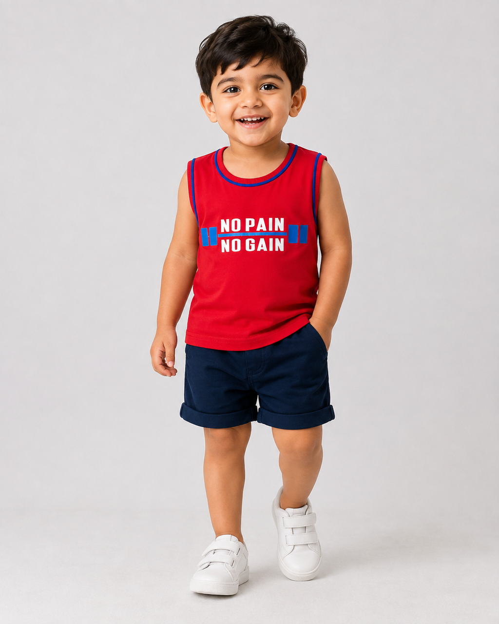 Boy's Sleeveless T-Shirt Combo no 35 (Pack of 5 pieces)