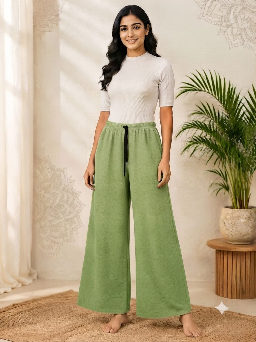 Scrumble fabric plazoo free size upto xxl with rope