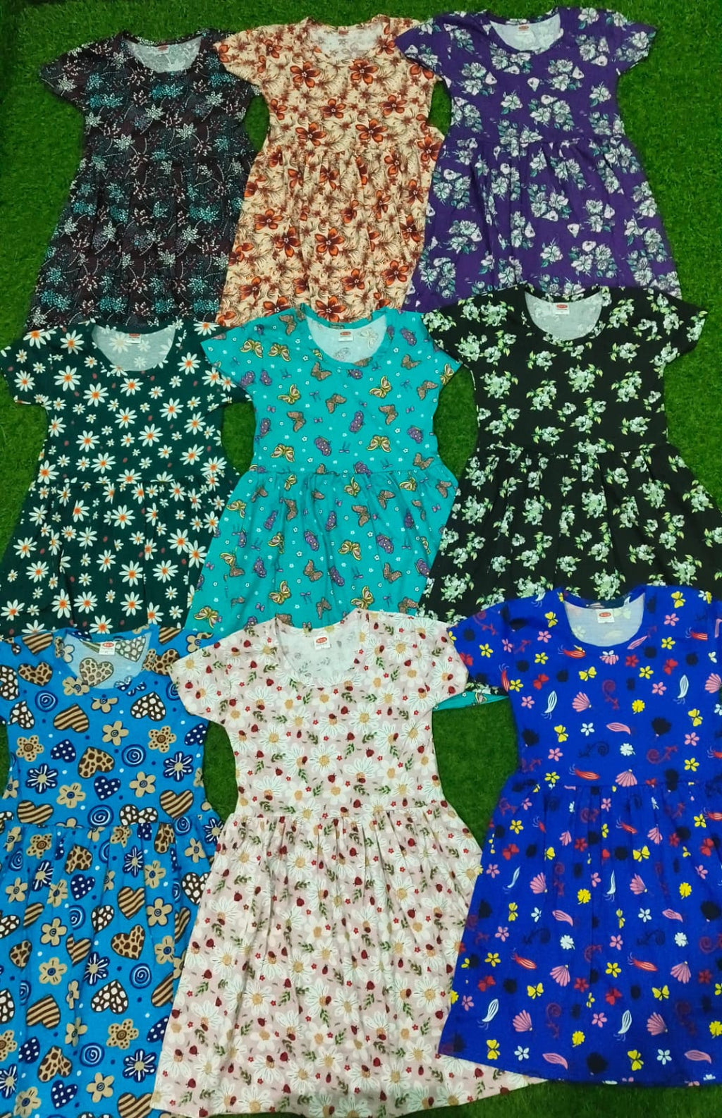 Girl's AOP Cotton Frock | Combo No. 12