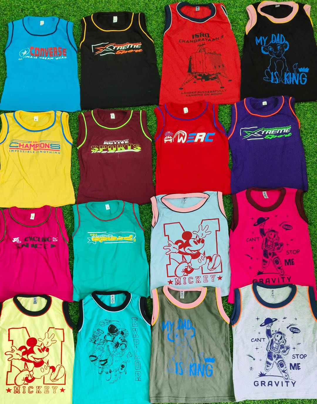 Boys' Sleeveless Tshirt | Combo No 18