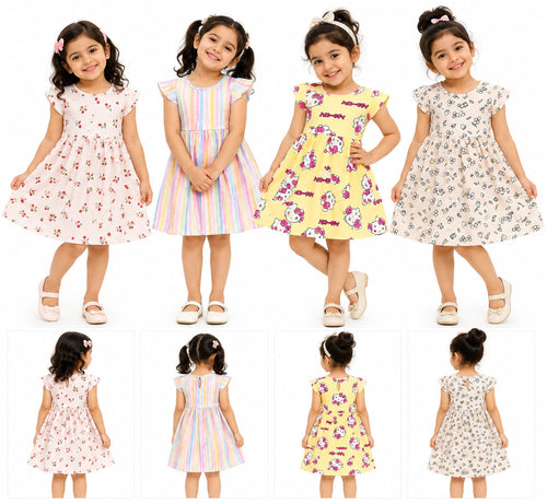 Branded Baby Girls' Frocks | Combo No 8 (Pack of 3 pieces)