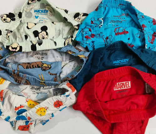 Boys branded vcut brief mixed brand