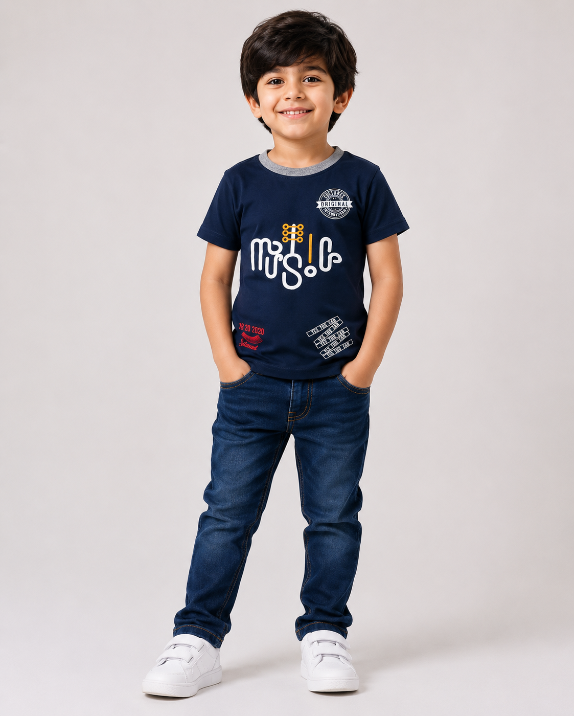 Boy's T-Shirt Combo No 34 (Pack of 5 pieces)