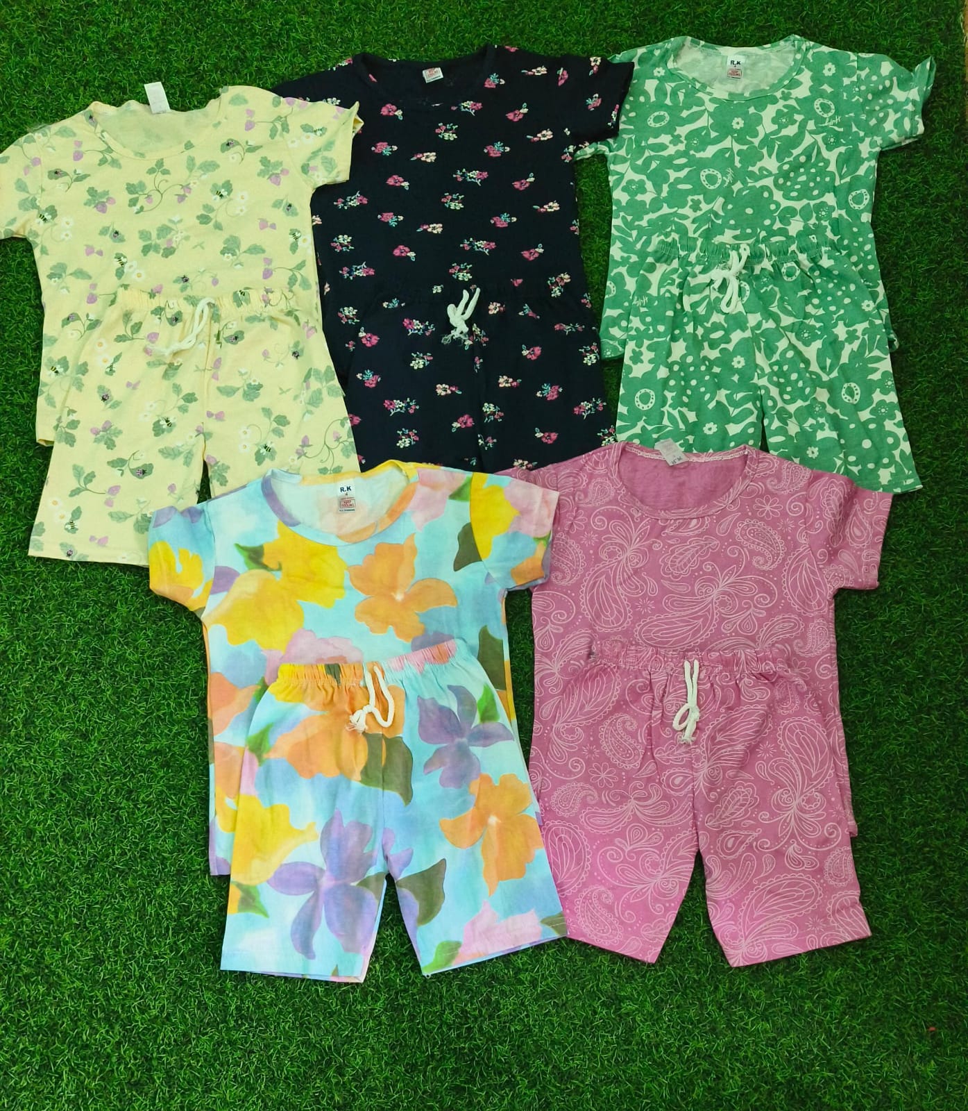 Premium Quality Co-ord Shorts Set –Pack 5 Combo No. 5