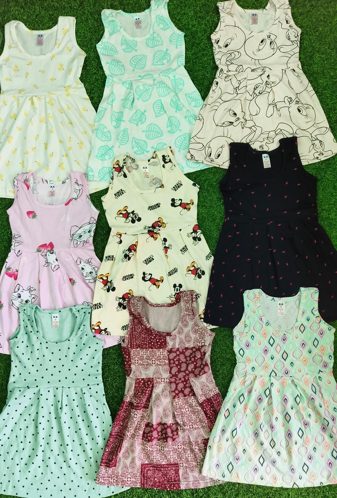 Girls' Sleeveless Frocks | Combo No. 1