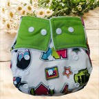 Organic Cotton Reusable Cloth Adjustable Diaper with Pad