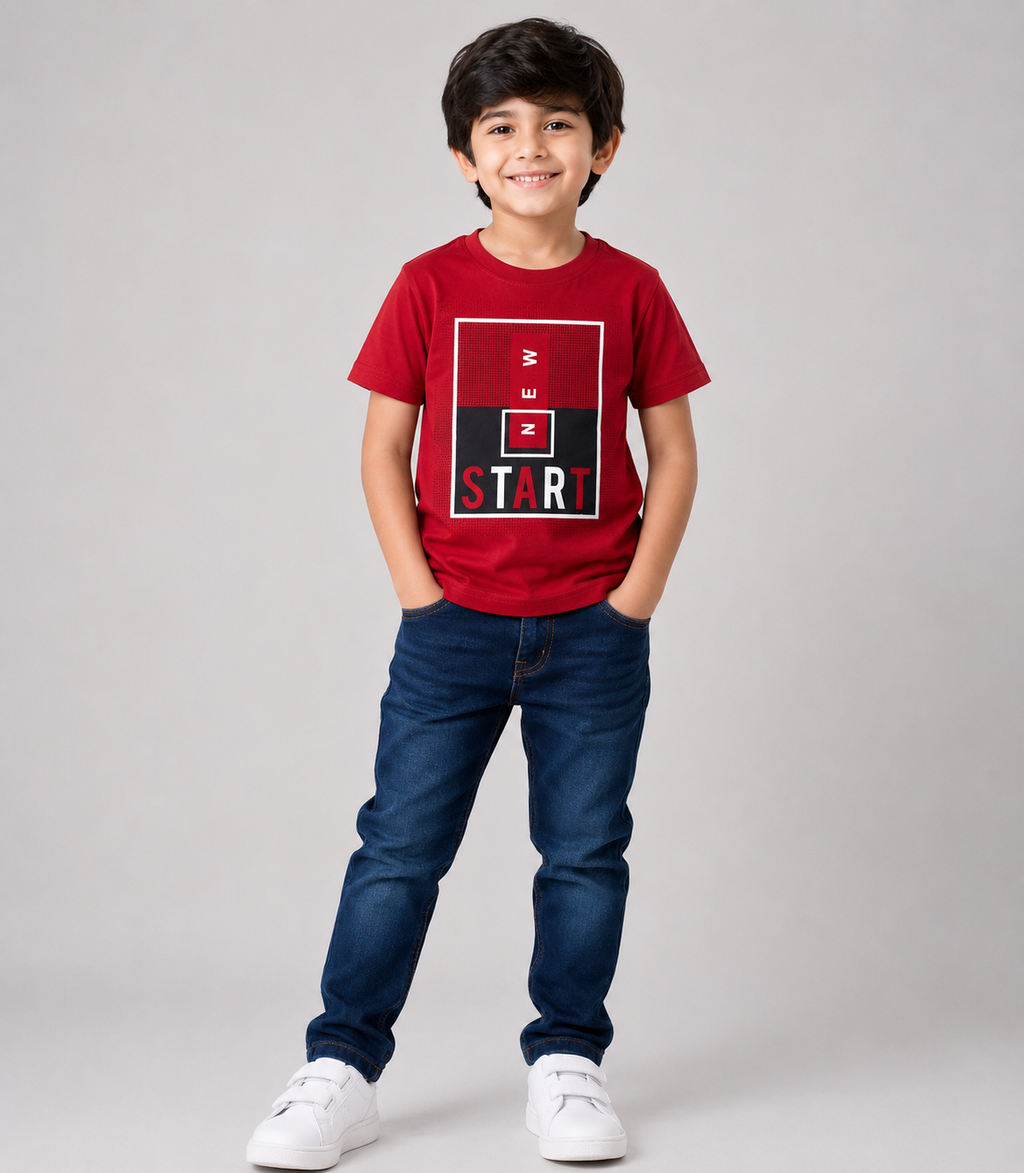 Boy's T-Shirt Combo No 34 (Pack of 5 pieces)