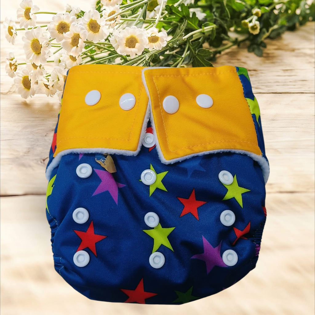 Organic Cotton Reusable Cloth Adjustable Diaper with Pad