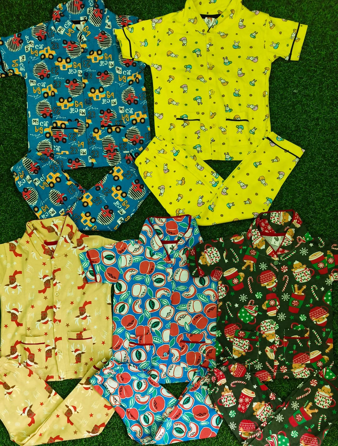 Unisex Kids’ Half-Sleeve Night Suit | Combo No 14