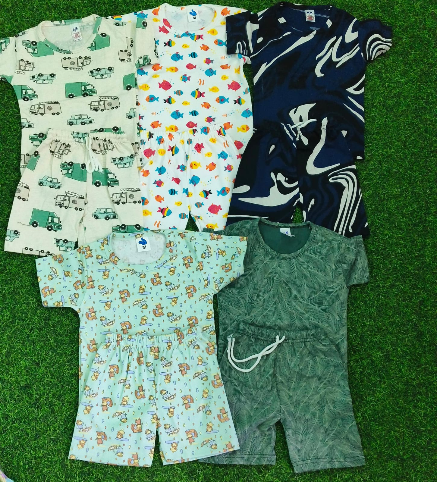 Premium Quality Co-ord Shorts Set –Pack 5 Combo No. 5