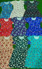 Girl's AOP Cotton Frock | Combo No. 12