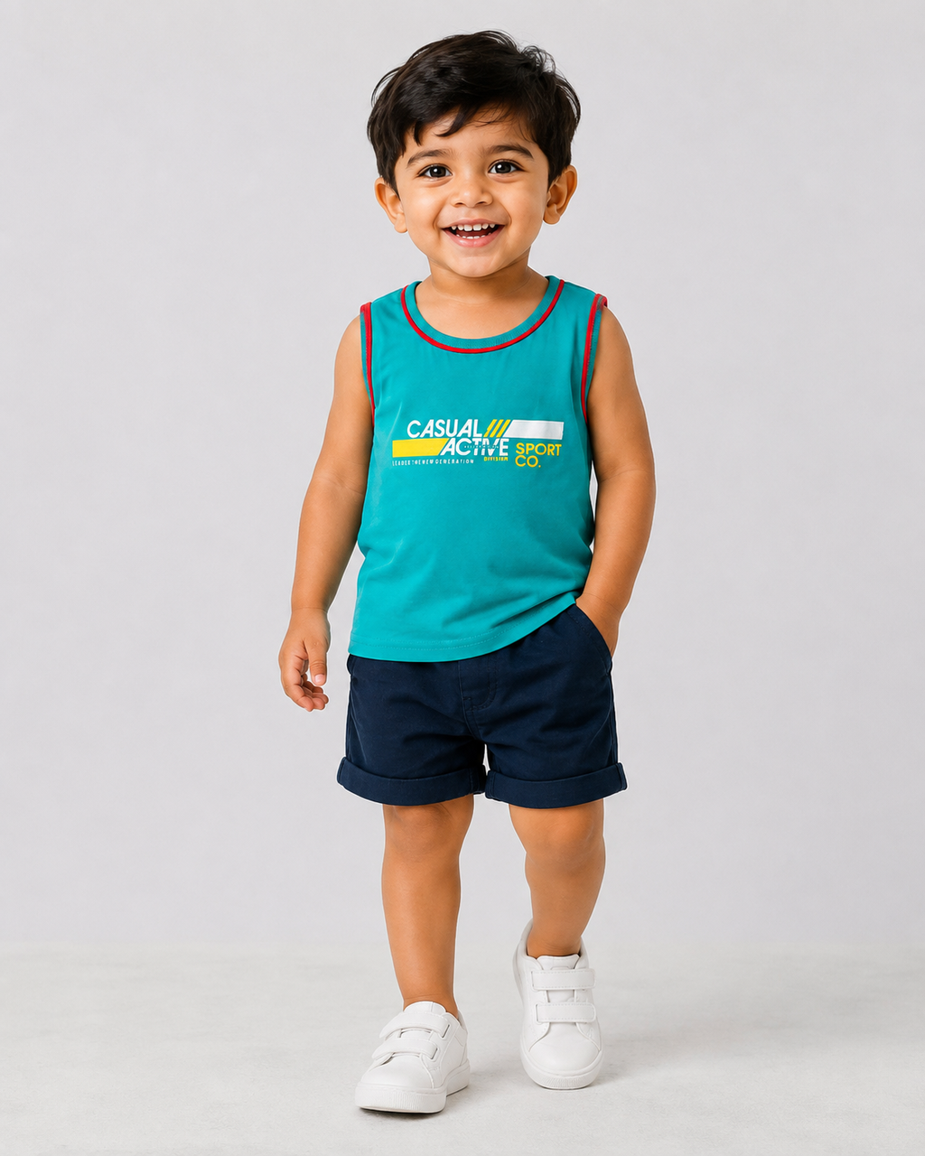 Boy's Sleeveless T-Shirt Combo no 35 (Pack of 5 pieces)